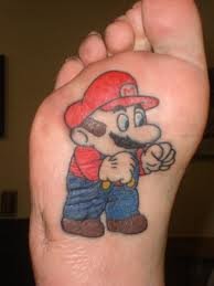 tatouage-mario-pied